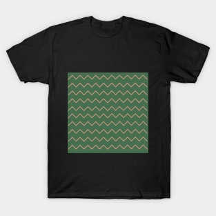 Dark Green zigzag pattern T-Shirt